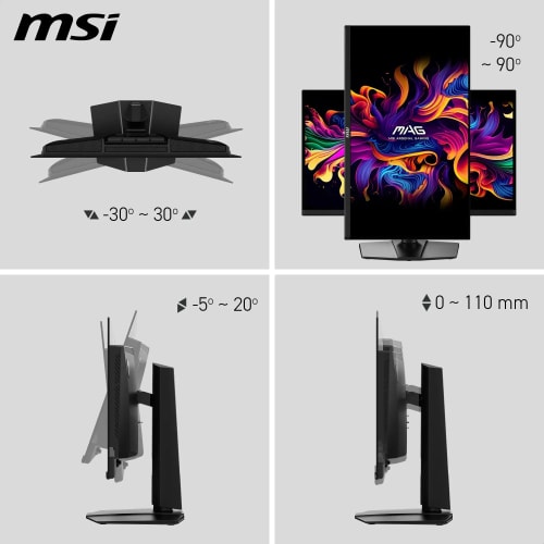MSI MAG 271QP QD-OLED X28 écran Gaming 27" WQHD - Dalle Quantum Dot OLED 2560 x 1440, 280Hz / 0,03ms, DisplayHDR 400,