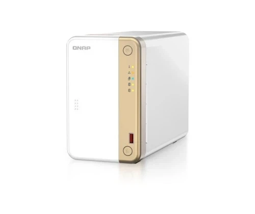 QNAP TS-262 NAS Tower Intel® Celeron® N4505 4 Go QNAP QTS Or, Blanc
