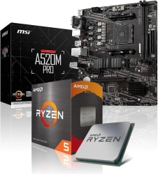 WIMOTIC Kit d'évolution PC - Ryzen 5 5500 - MSI A520M A PRO - 32 Go 3200 MHz, Assemblé et testé