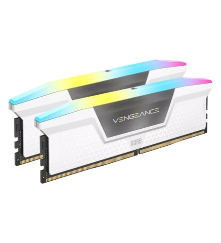 MEMOIRE CORSAIR  VENGEANCE RGB DDR5 6000 32GB (2X16G) BLANC