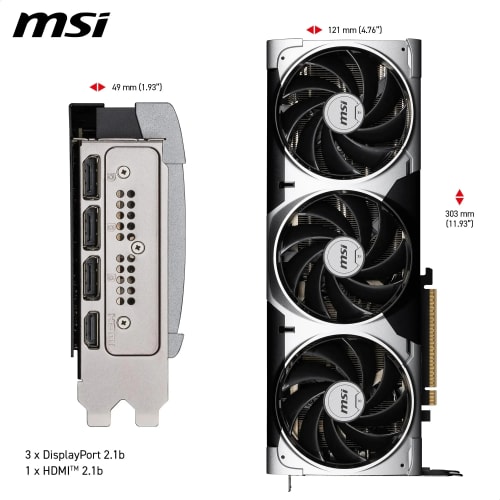 MSI NVIDIA GeForce RTX 5080 16G Ventus 3X OC Carte Graphique - 16 Go GDDR7