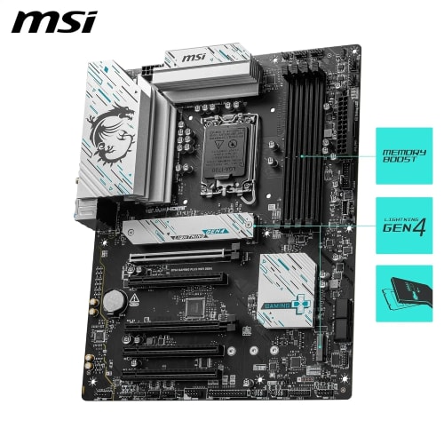 MSI B760 Gaming Plus WiFi DDR4 Carte mère, ATX - pour processeurs Intel 14e, 13e & 12e gén, LGA 1700