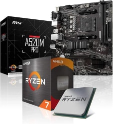 Memory PC Kit d'évolution PC Ryzen 7 5800X 8X 3.8 GHz, 32 GB DDR4, A520M Pro, Entièrement assemblé et testé (vendu sans ventilateur processeur)