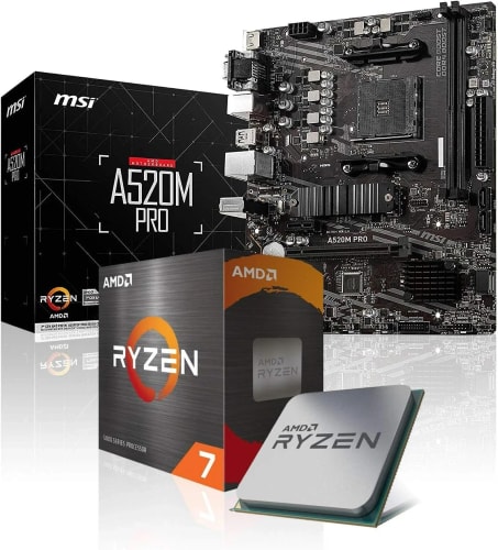 Memory PC Kit d'évolution PC Ryzen 7 5800X 8X 3.8 GHz, 32 GB DDR4, A520M Pro, Entièrement assemblé et testé (vendu sans ventilateur processeur)