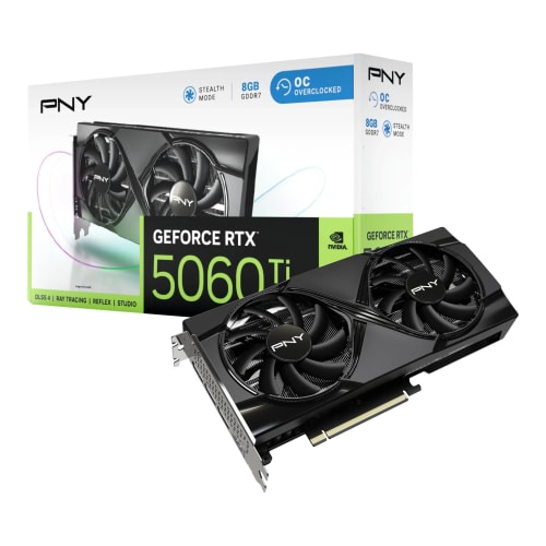 PNY - Carte graphique - GeForce RTX™ 5060 Ti - 8GB - Overclocked Dual Fan DLSS 4