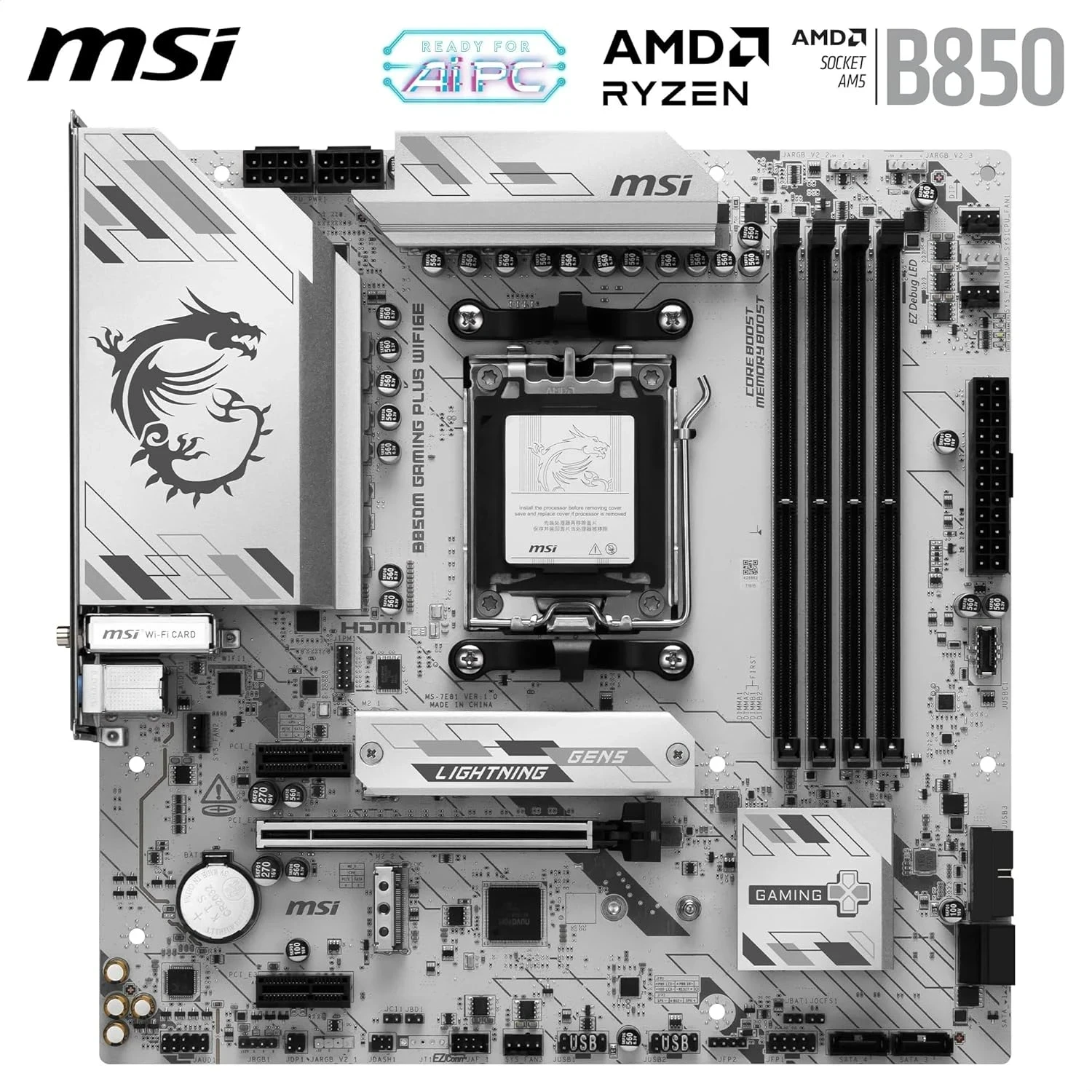 MSI B850M Gaming Plus WIFI6E 