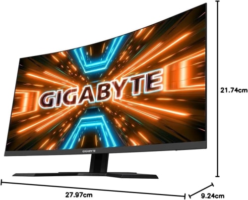 GIGABYTE G32QC A Moniteur de jeu incurvé 31,5" QHD - 2560 x 1440, 1500R, 165Hz, 1ms, 350 cd/m², FreeSync Premium Pro, Display HDR400, HDMI 2.0, DisplayPort 1.2