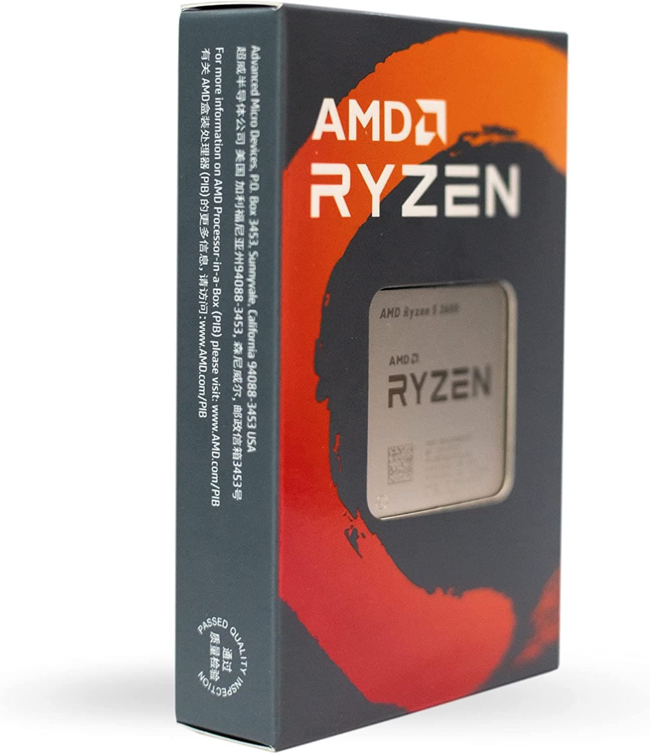 AMD RYZEN 5 3600 A Socket AM4 (3.6Ghz/4.2Ghz+32MB) Sans Ventlateur