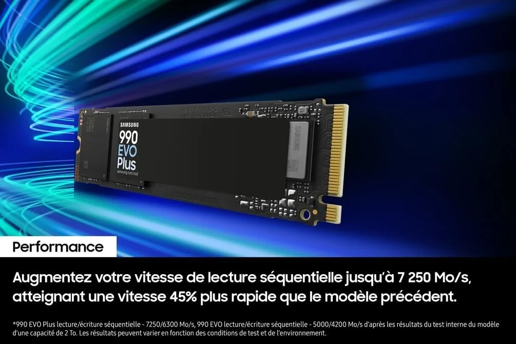 Samsung SSD 990 EVO Plus  4 To NVMe 