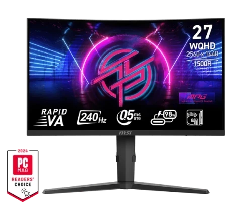 MSI MPG 275CQRXF écran Gaming incurvé WQHD de 27 Pouces - 1500R, Dalle Rapid VA 2560 x 1440, 240 Hz / 0,5 ms (GtG)