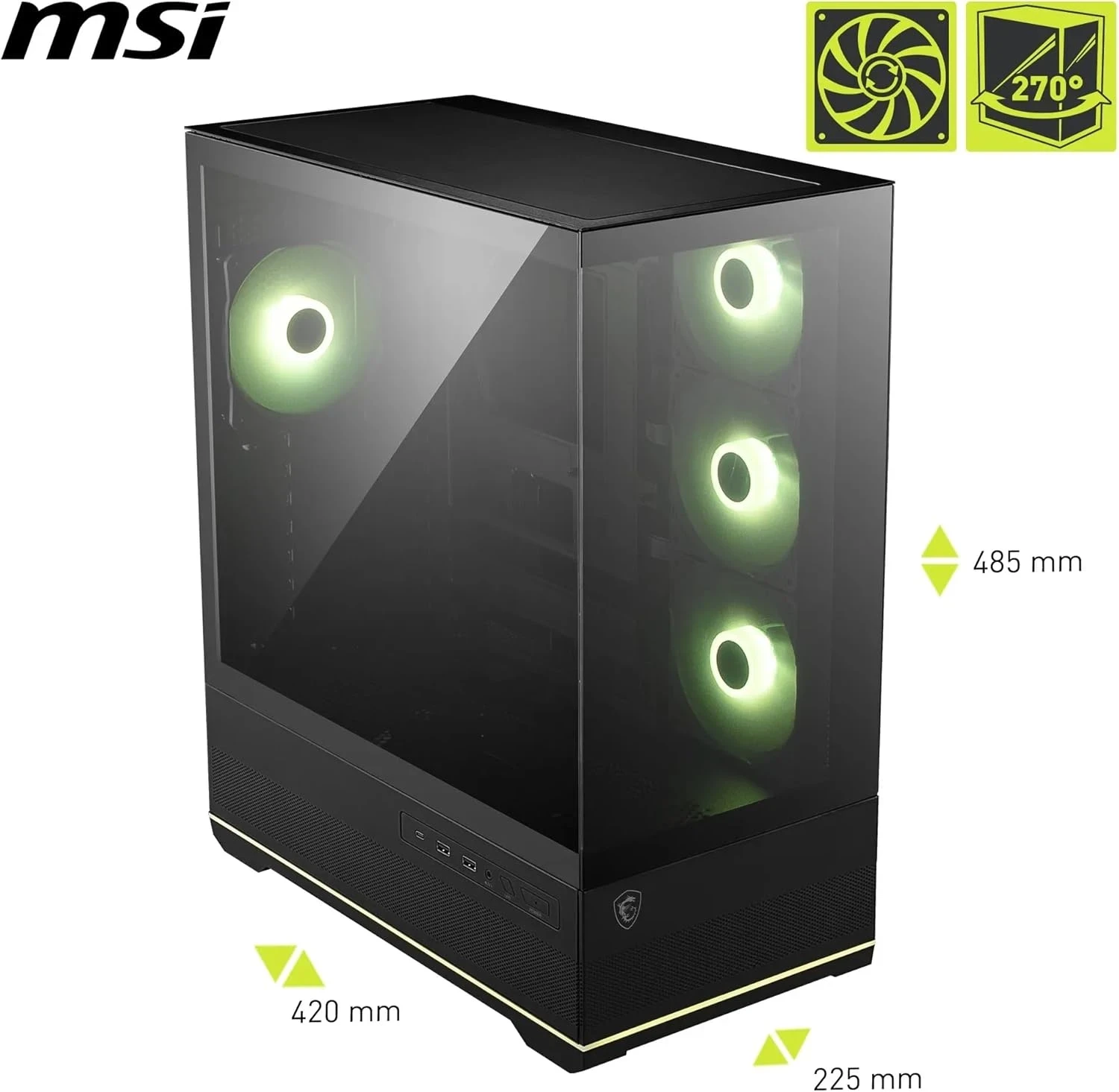 MSI MAG PANO 110R PZ Boîtier PC ATX NOIR