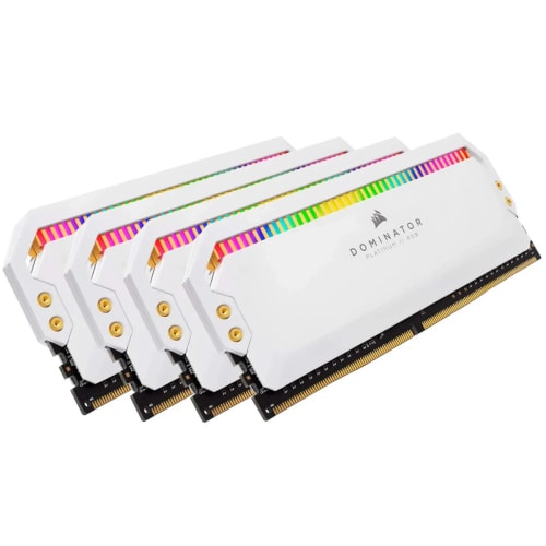 Corsair Dominator Platinum RGB 32 Go (4x8 Go) DDR4 3200 (PC4-25600) C16 1,35 V - Blanc