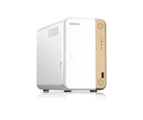 QNAP TS-262 NAS Tower Intel® Celeron® N4505 4 Go QNAP QTS Or, Blanc