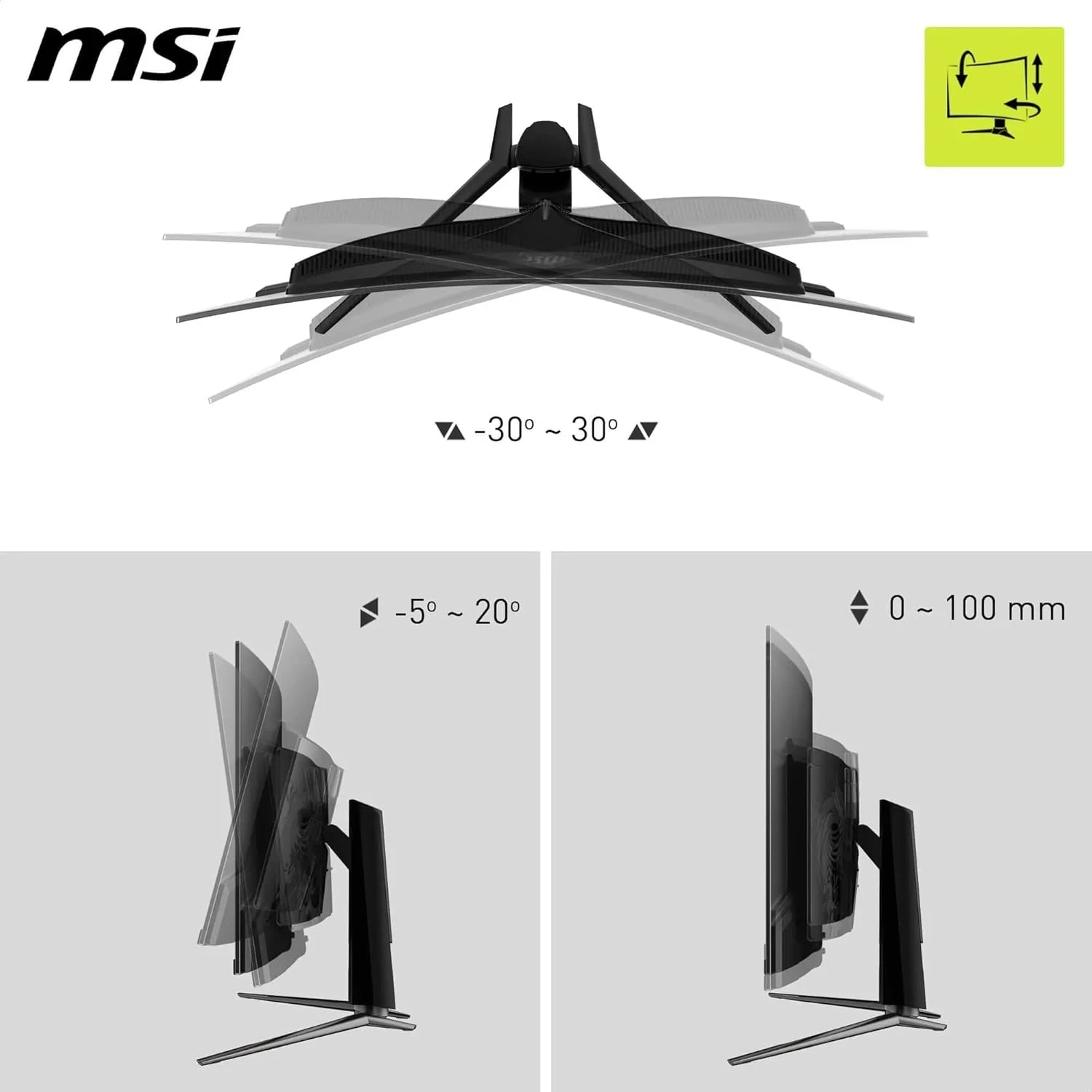 MSI MAG 321CUP QD-OLED Ecran Gaming incurvé 32'' 4K UHD - 1700R, Dalle Quantum Dot OLED 3840 x 1080, 165 Hz / 0.03 ms,