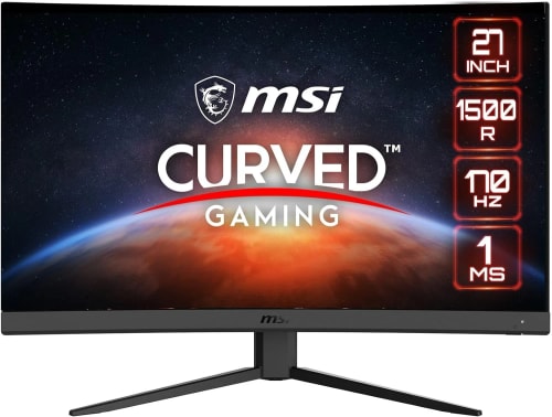 MSI Optix G27CQ4 E2 Écran PC Gaming Incurvé 27" WQHD - Dalle VA 1500R, 2560x1440, 170Hz / 1ms, 16:9, FreeSync Premium -, Noir