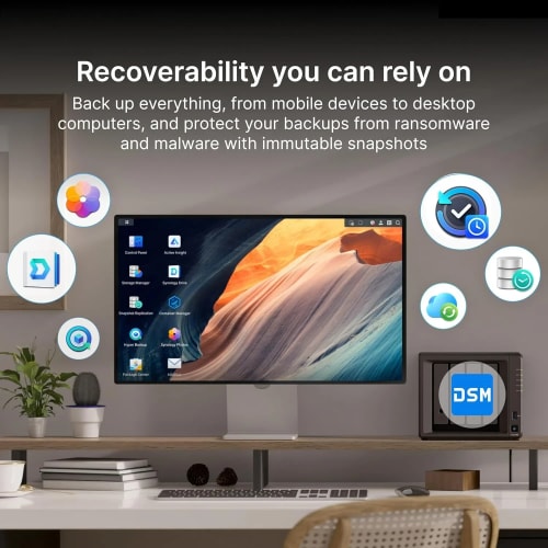 DiskStation DS925+ – NAS à 4 baies avec 2,5 GbE, extensible jusqu'à 9 baies, cache SSD M.2 NVMe