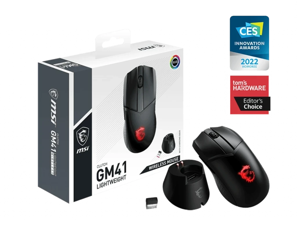 MSI Clutch GM41 Lightweight Wireless souris Gaming Droitier RF sans fil Optique 20000 DPI