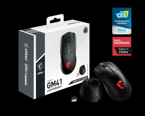 MSI Clutch GM41 Lightweight Wireless souris Gaming Droitier RF sans fil Optique 20000 DPI