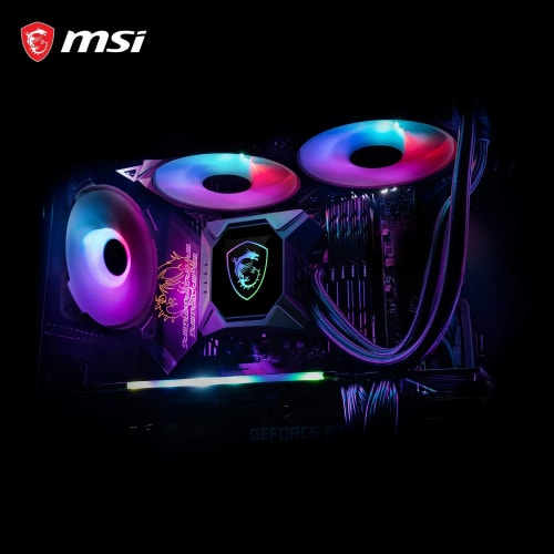 MSI MPG CORELIQUID K240 Kit Watercooling CPU, Pompe LCD avec 2x 120mm ARGB TORX FAN 4.0