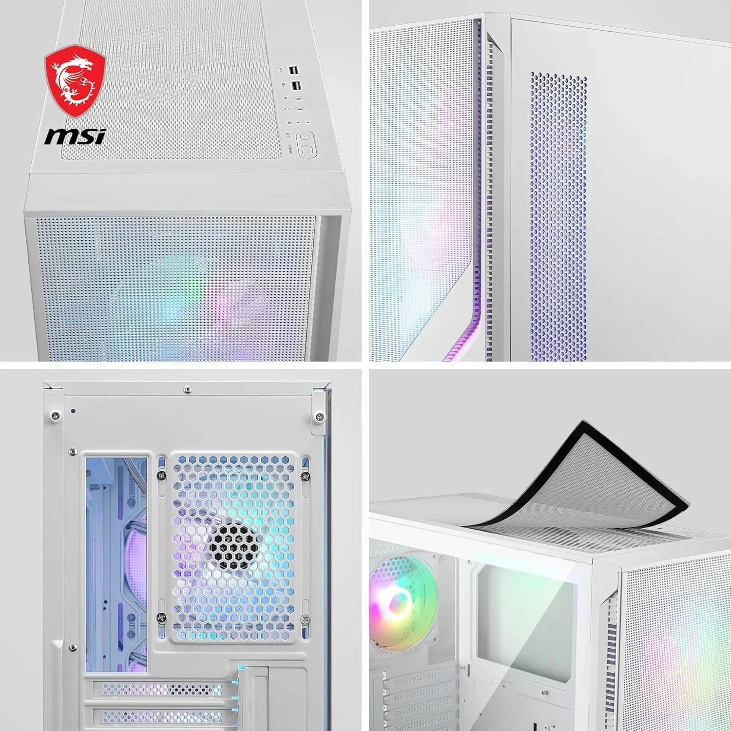 MSI MAG Forge 320R Airflow Blanc