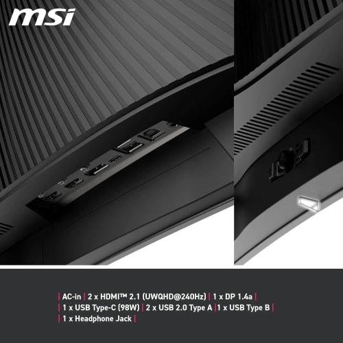 MSI MPG 341CQPX QD-OLED écran Plat de PC 80 cm (31.5") - 240 HZ - 3440 x 1440 Pixels - TYPE C DP 98W