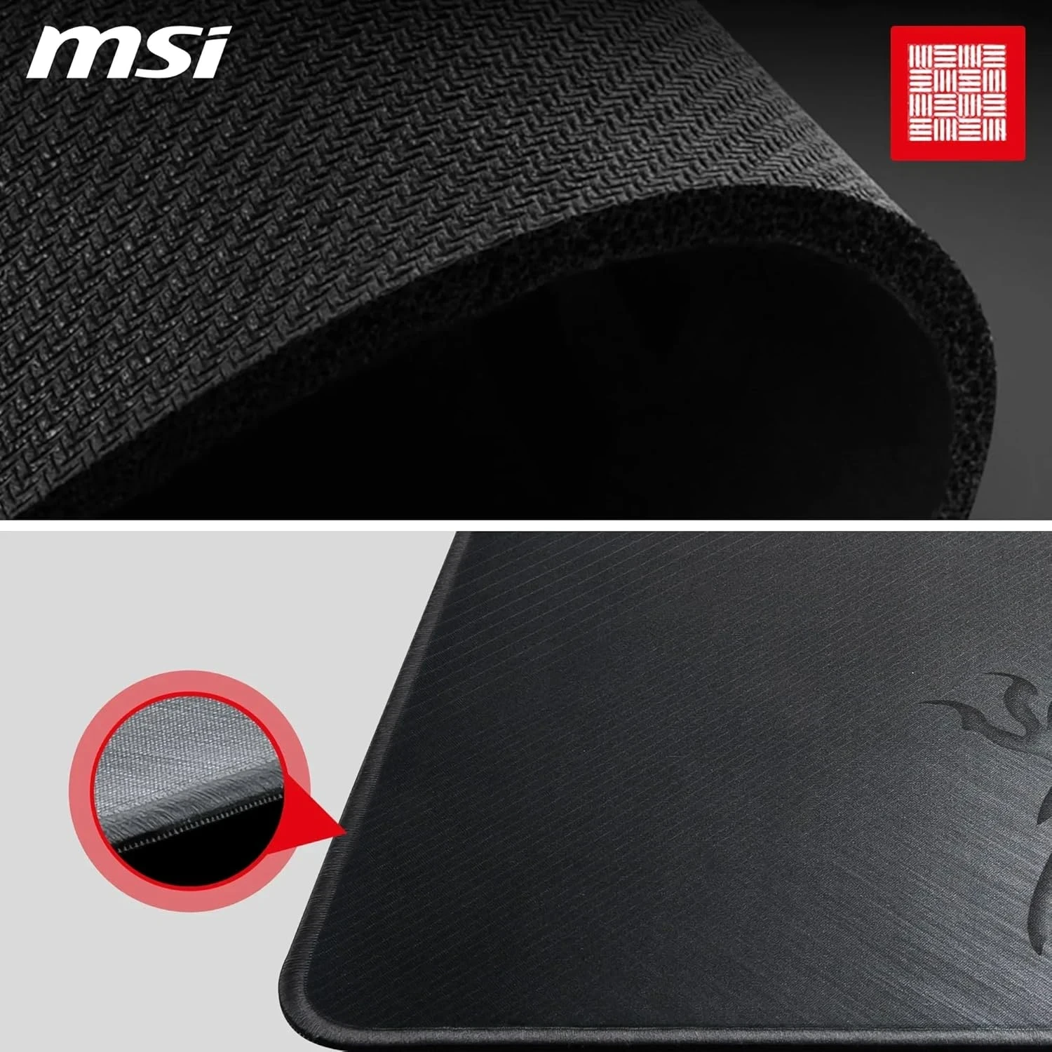 MSI Agility GD21 Tapis de souris de jeu Noir  - 320 x 220 x 3mm