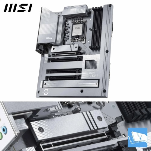 MSI Pro Z890-S WiFi PZ Carte mère, ATX à connecteurs arrière - pour processeurs Intel Core Ultra (série 2), LGA 1851 - DDR5 Memory Boost (8600 Plus MT-s OC), PCIe 5.0 x16, M.2 Gen5, Wi-FI 7, 2.5G LAN