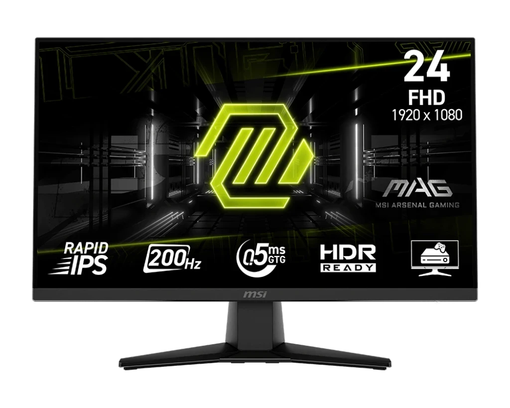 MSI MAG 242F - 24", IPS, 1920 x 1080 (FHD), 1 ms , 200 Hz, Rapide IPS, HDR Ready, 
