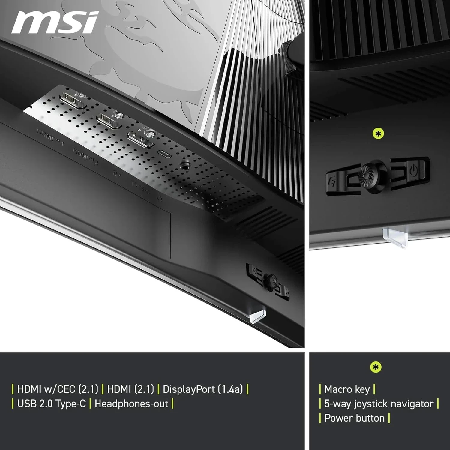 MSI MAG 321CUP QD-OLED Ecran Gaming incurvé 32'' 4K UHD - 1700R, Dalle Quantum Dot OLED 3840 x 1080, 165 Hz / 0.03 ms,