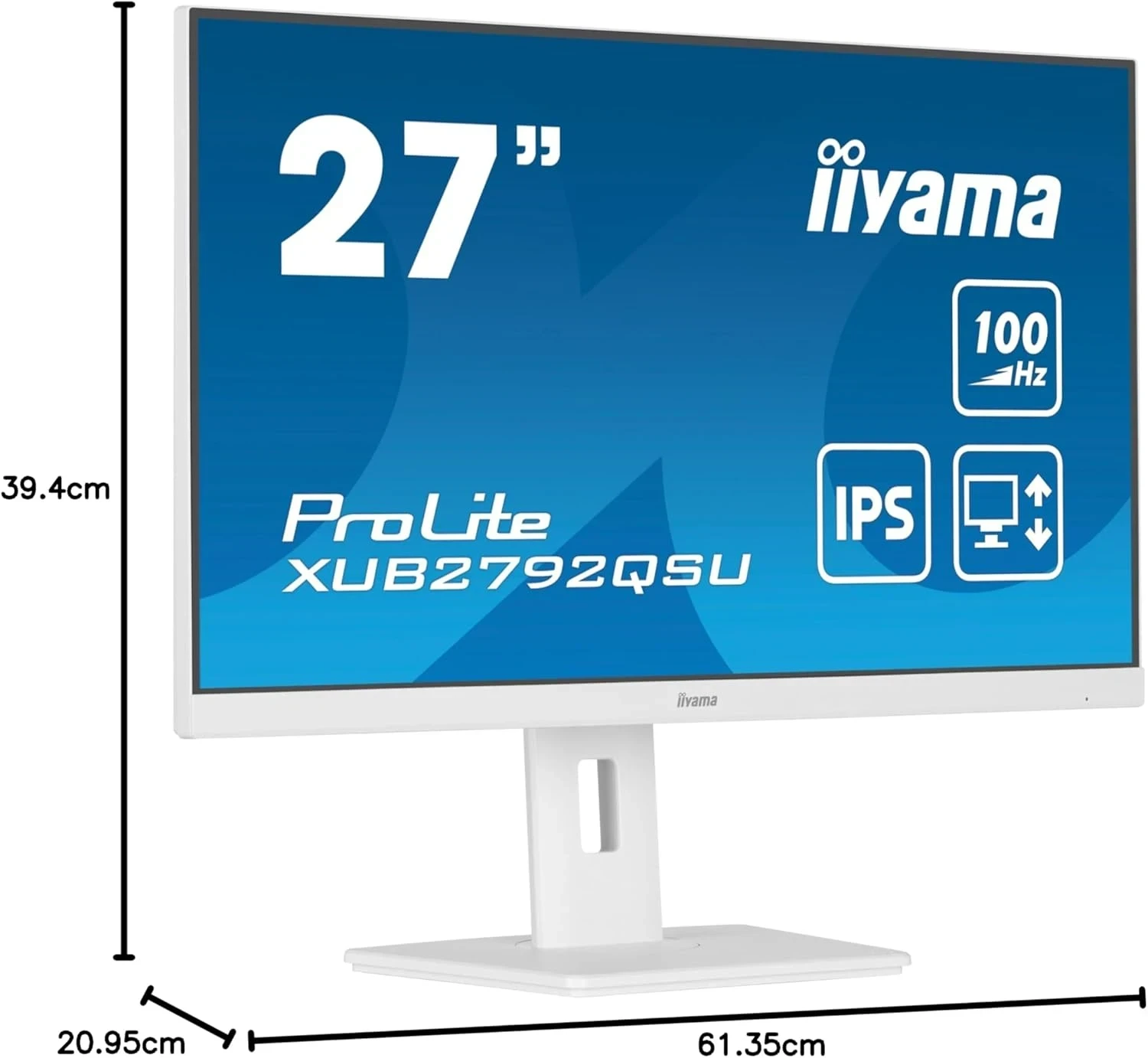 IIYAMA XUB2792QSU-W6 BLANC  27",IPS,2560x1440/100Hz,1H1DP, (copie)