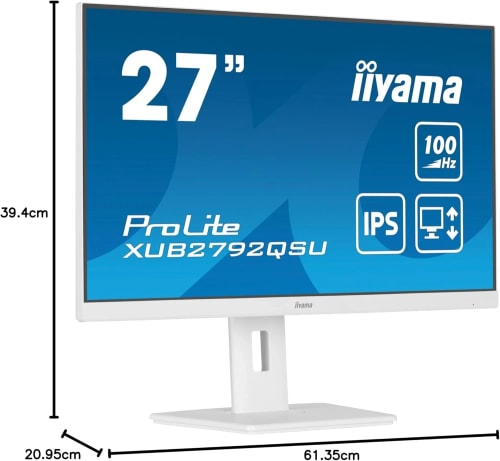 IIYAMA XUB2792QSU-W6 BLANC 27",IPS,2560x1440/100Hz,1H1DP, (copie)