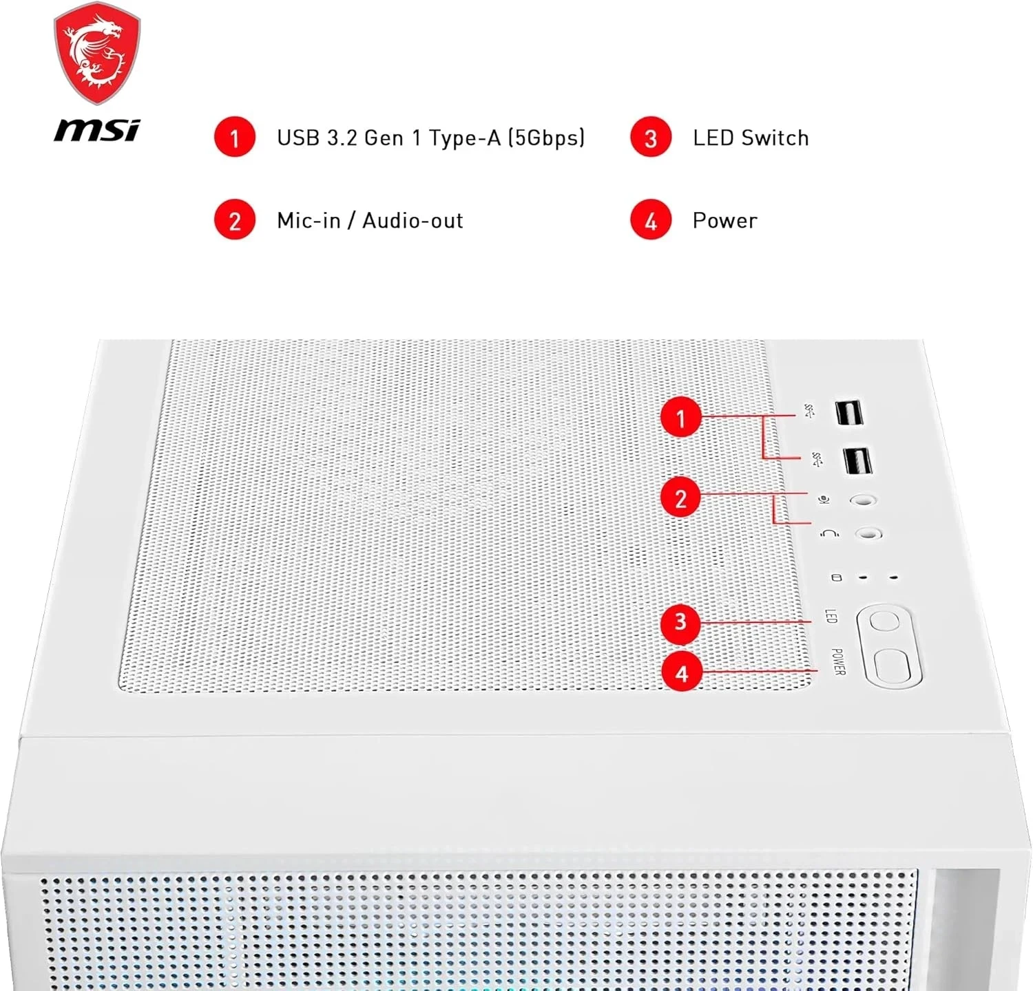MSI MAG Forge 320R Airflow Blanc