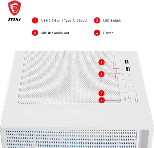 MSI MAG Forge 320R Airflow Blanc