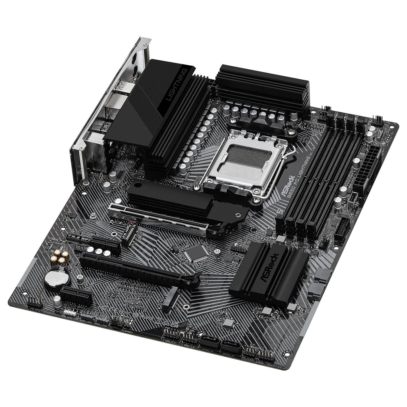 ASROCK B650 PG LIGHTNING - ATX - AM5 - 4x DDR5 - PCIE 5.0 - 3x M.2 - WIFI6
