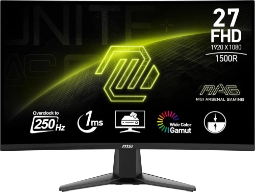 ECRAN 27" MSI MAG 27C6X GAMING INCURVE 250Hz 1 MS HDMI/DisplayPort