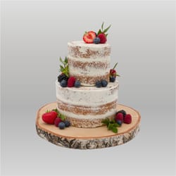 Naked cake fruits rouge