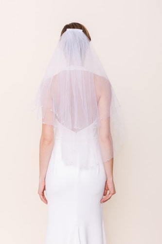 VOILE MARIAGE COURT perle