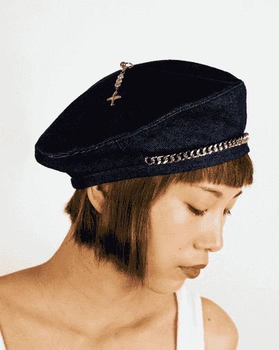Béret en denim par Marais béret