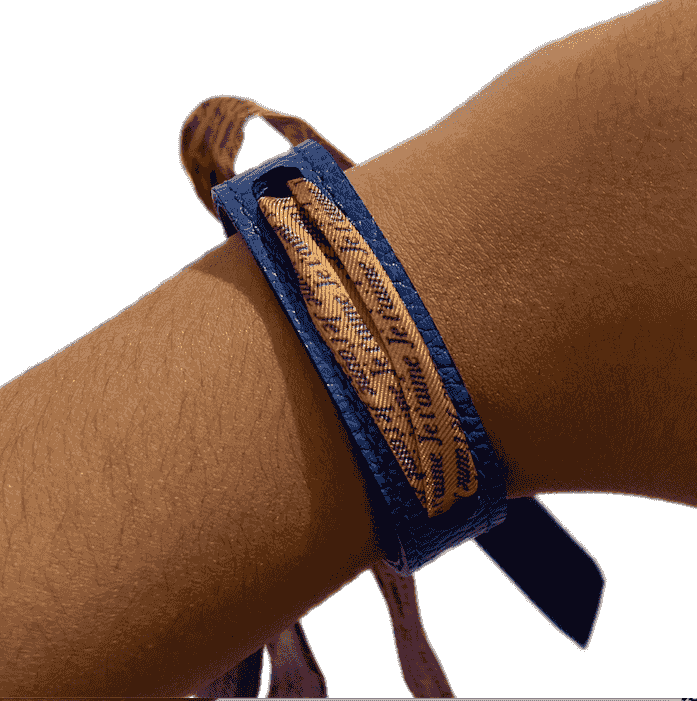 Bracelet "urgence de joie" Bleu/Rose par Stella Polar