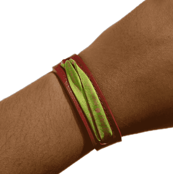 Bracelet "urgence de joie" Rouge/Orange par Stella Polar
