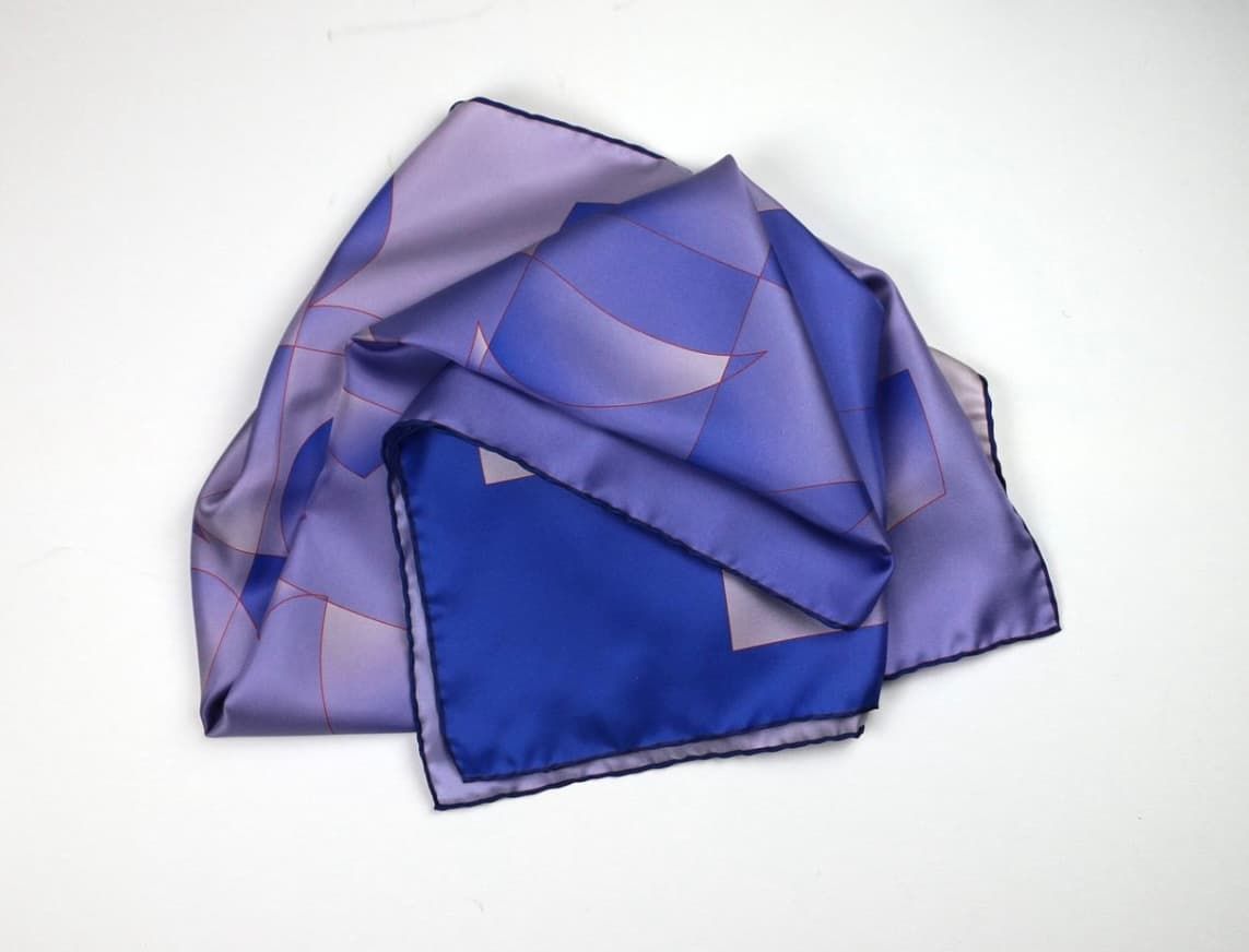 Foulard "Samarkandomania" blue degradé par Silk scarf