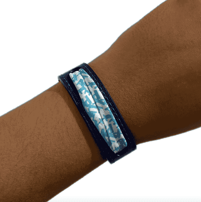 Bracelet "urgence de joie" Bleu/Orange par Stella Polar