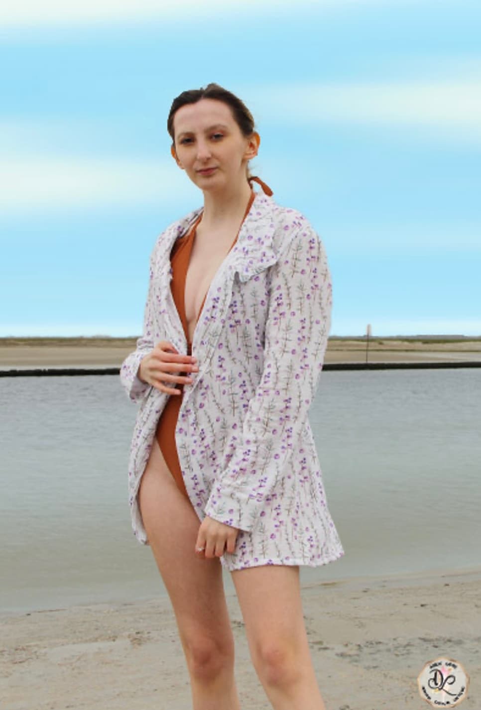 Sur-chemise Lavande Par Axelle Laure