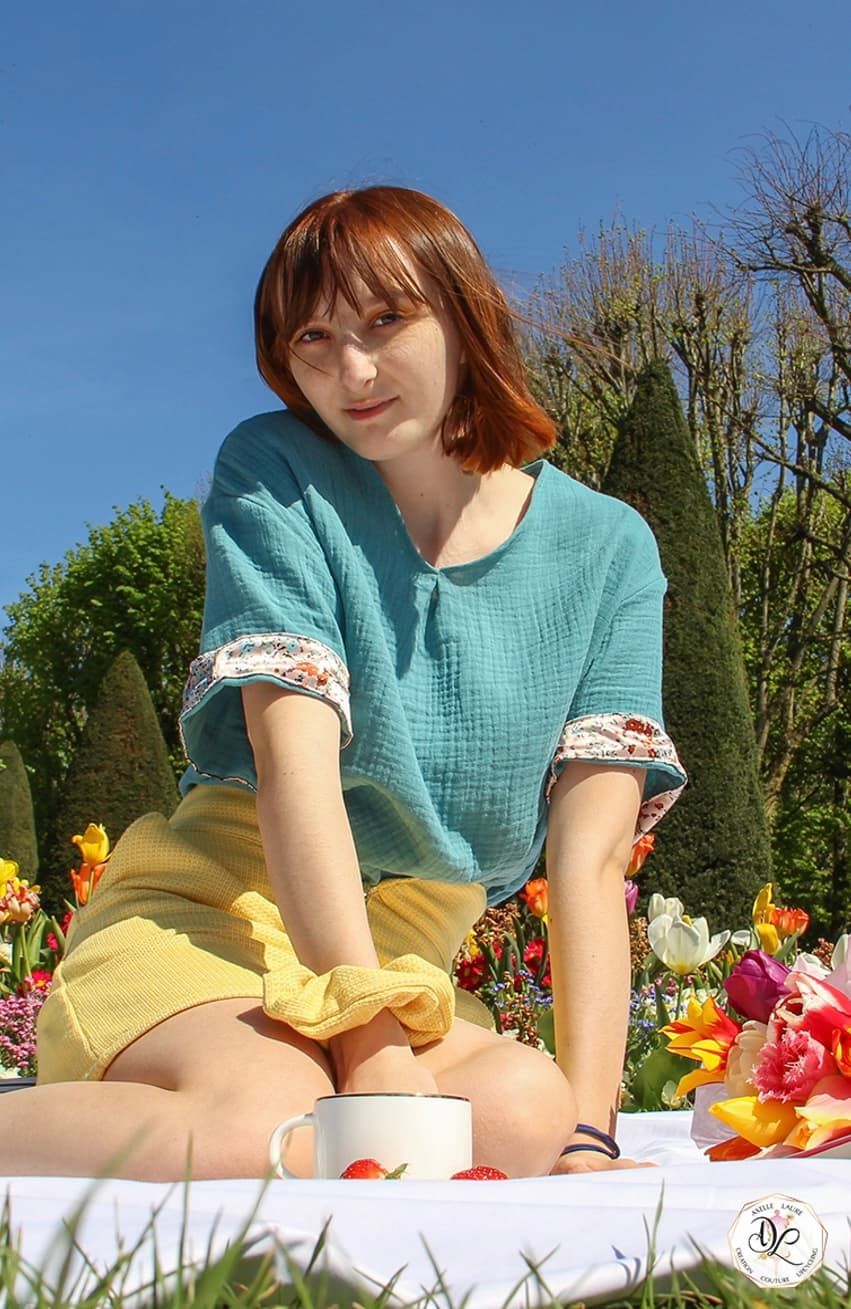Tee-shirt Nemophila par Axelle Laure