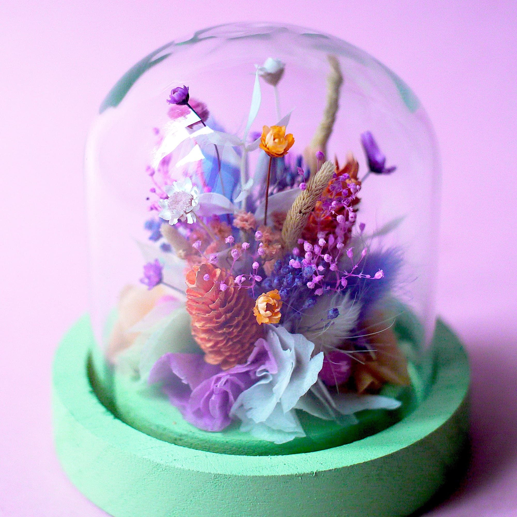 Mini cloche fleurie "Bridgerton"