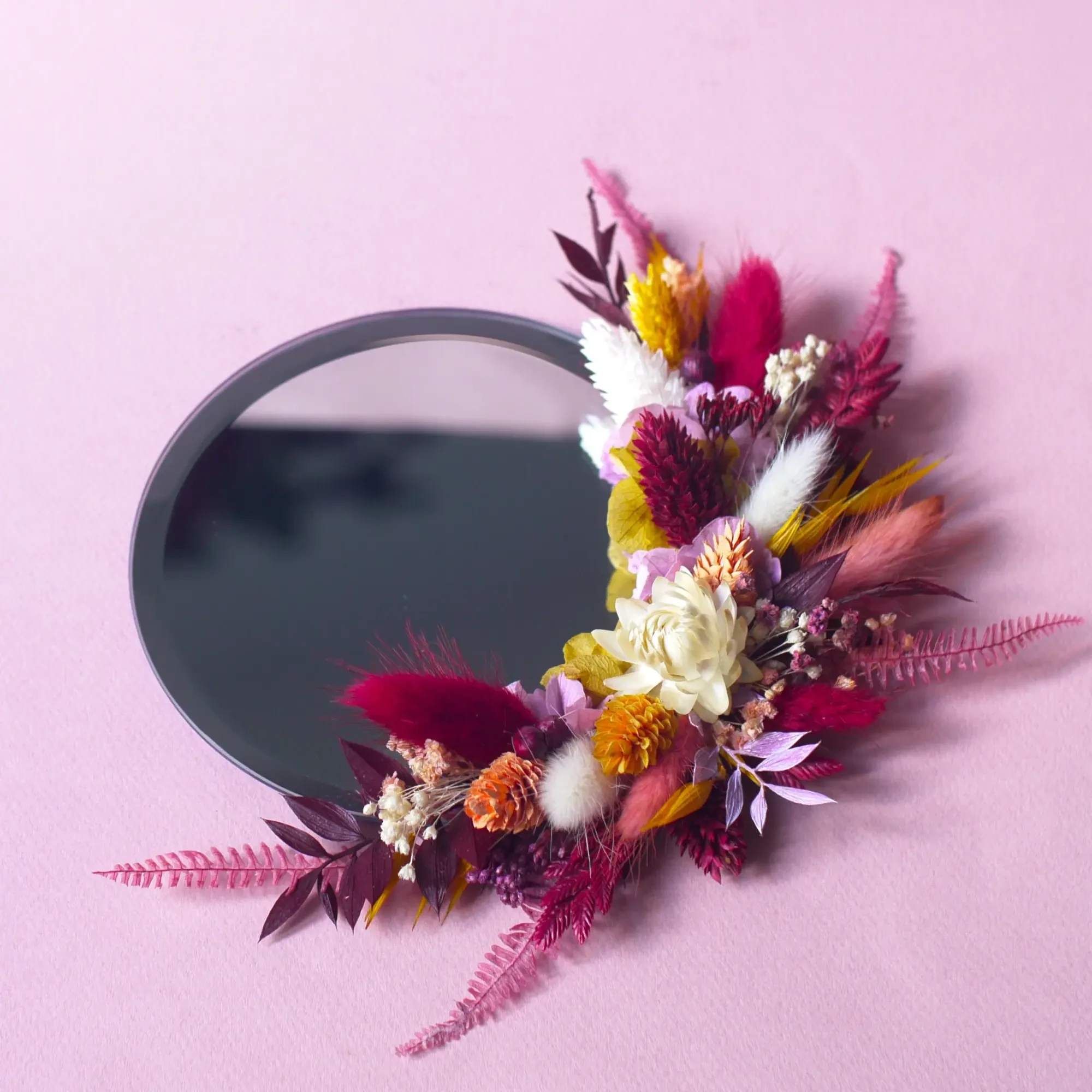 Atelier DIY miroir en fleurs séchées