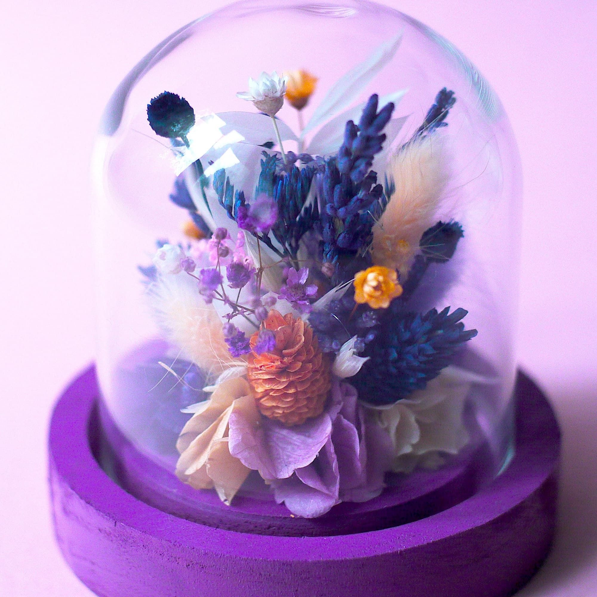 Mini cloche fleurie "Moonlight"
