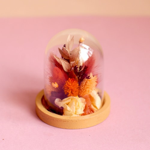 Cloche fleurie XS beige