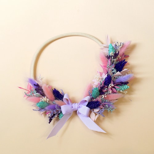Kit DIY couronne murale violet