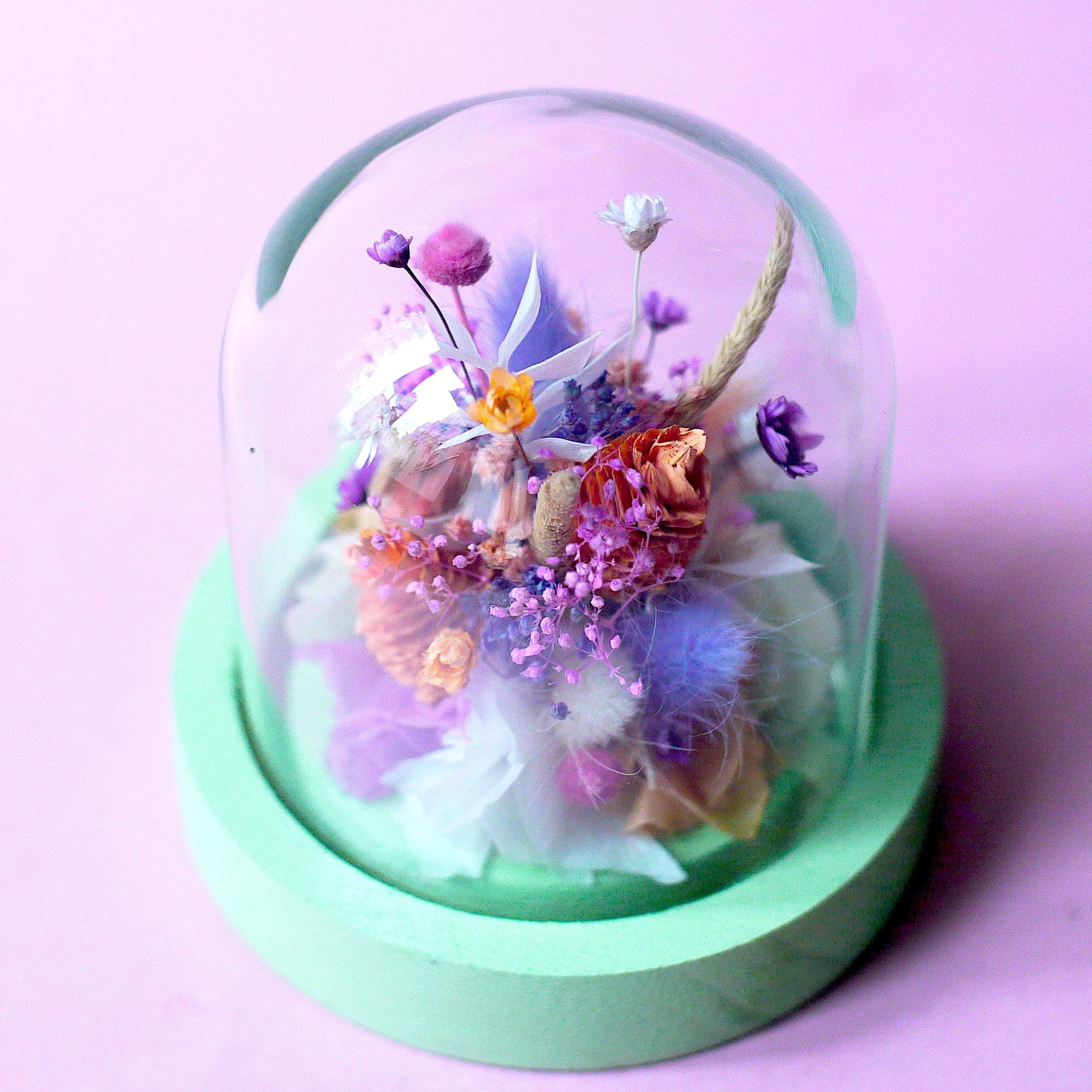 Mini cloche fleurie "Bridgerton"